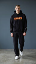 TIRED BLACK HOODIE