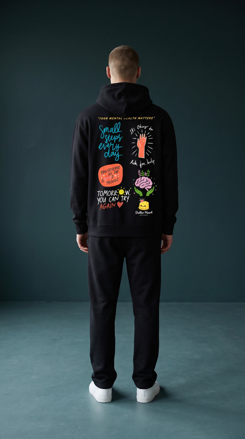 TIRED BLACK HOODIE