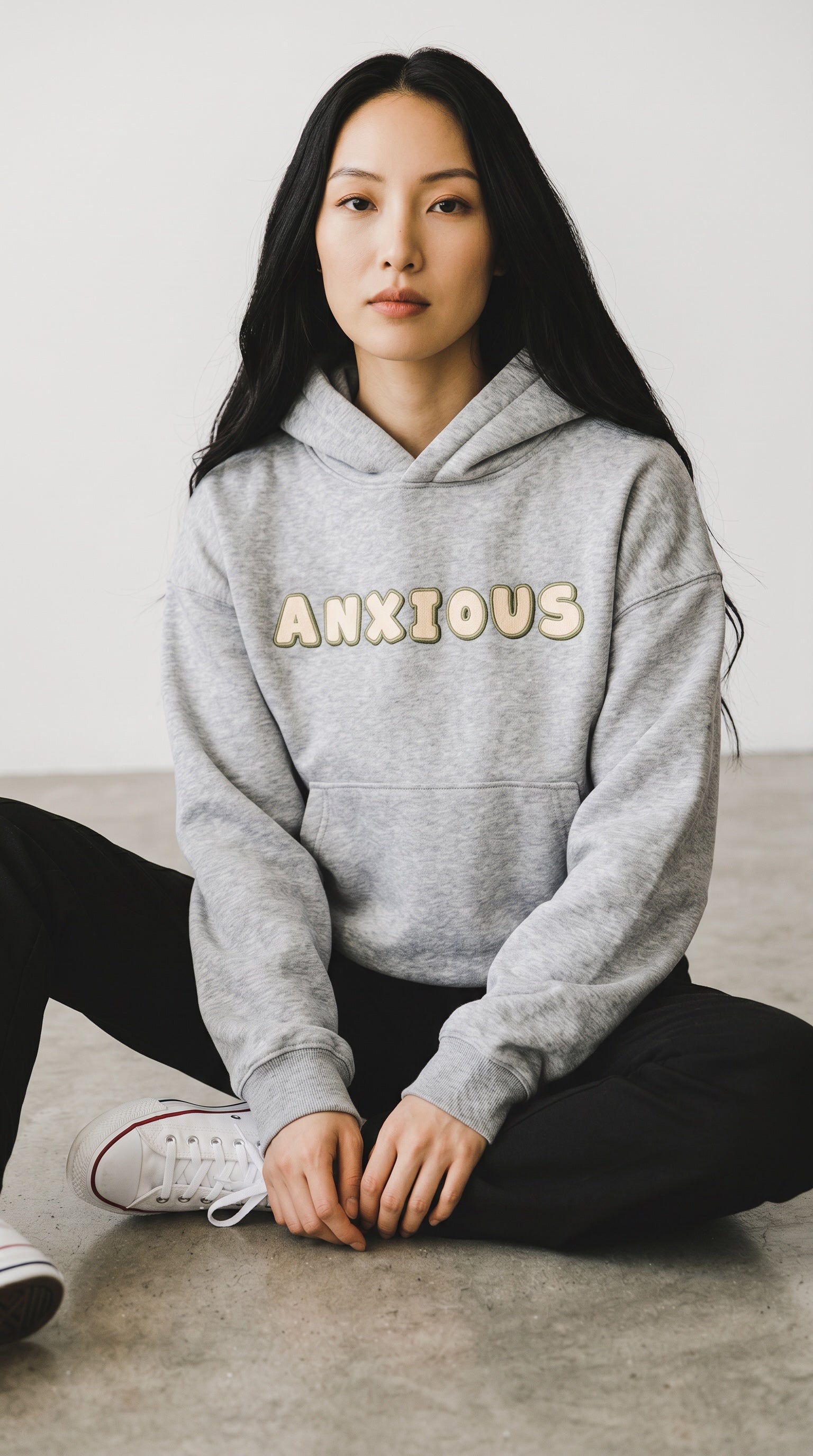 ANXIOUS GRAY HOODIE